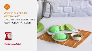 Mochis glacés au matcha avec laccessoire sorbetière pour robot pâtissier | Recette | KitchenAid