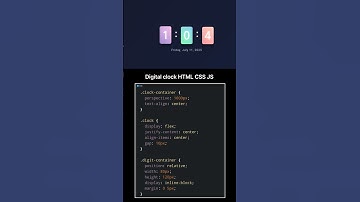 Digital clock HTML CSS JS Animation 2025 | digital clock animation effect html css #html #css #js