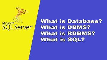 SQl Tutorial 1 | What is Database, DBMS, RDBMS, SQL
