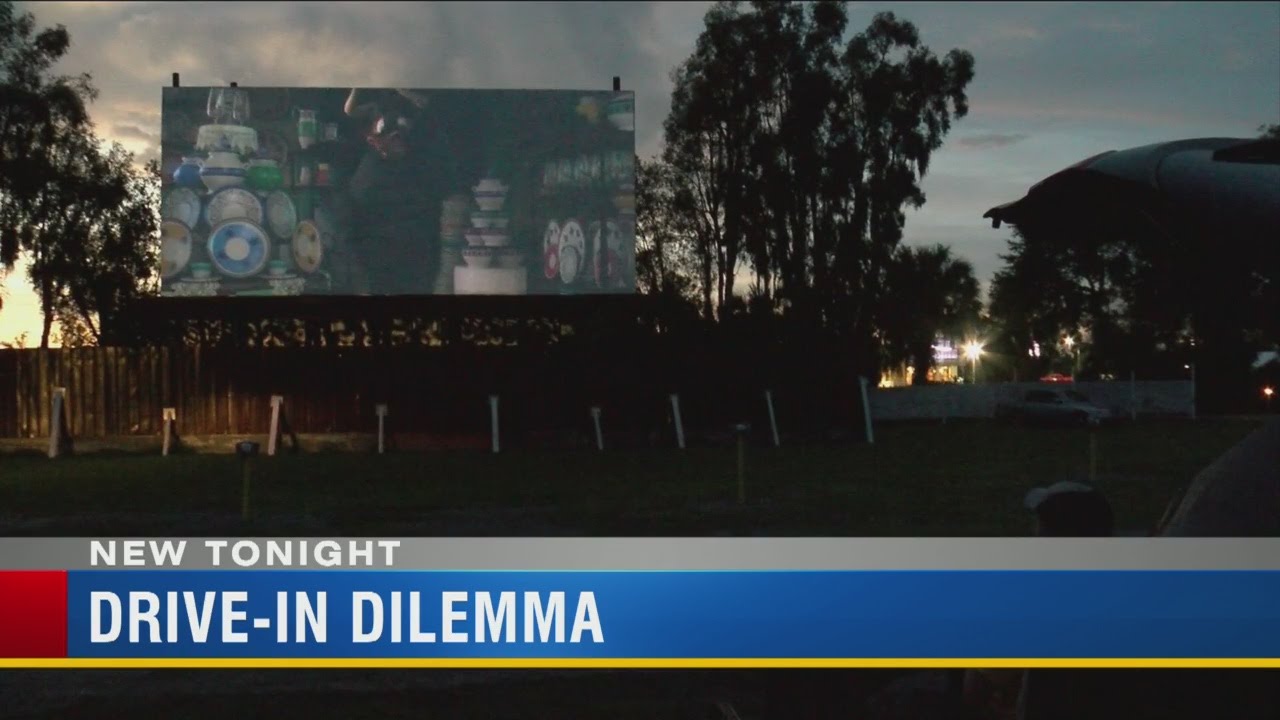 Ruskin drive-in movie theater light drama - YouTube