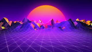 80s vintage retro sunset landscape (Free Stock Footage)