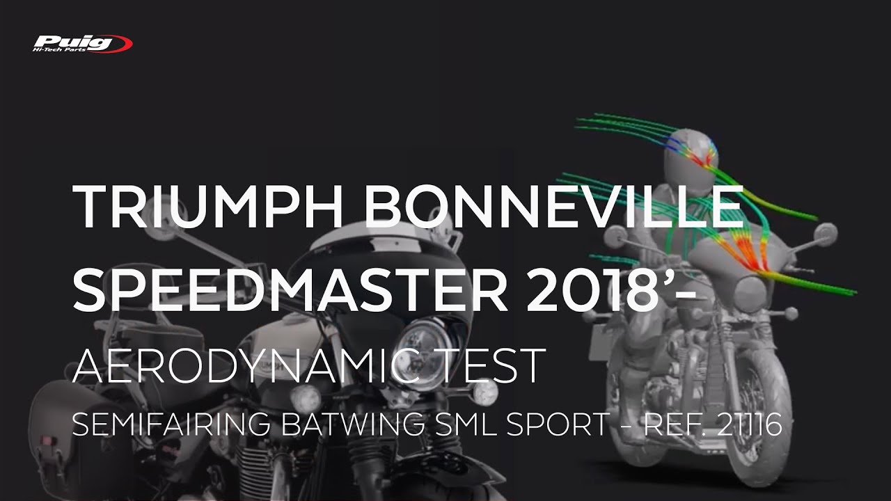 Puig (プーチ) セミフェアリング ダークナイト グロスブラック/スモークBONNEVILLE SPEEDMASTER 21115H