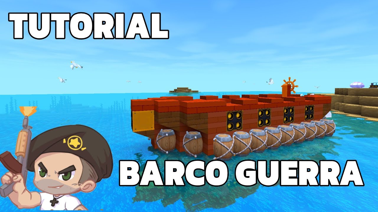 Como crear un Barco de combate mini world