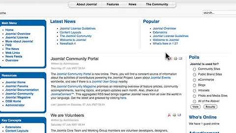 Joomla 1.5 Beginner, Lesson #16: The Blog Menu