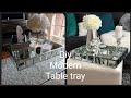 DIY Modern Table Tray // mirrored Tray