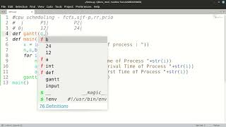 [1/5] SPPU SPOSL - CPU Scheduling - Gantt Chart - Python