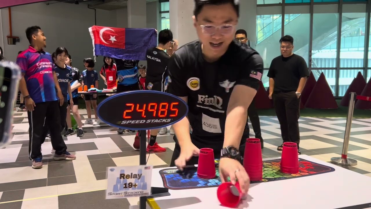 FINAL 3-6-3 Relay Team Johor Senior Star : Malaysia Open Sport Stacking Championship 2023