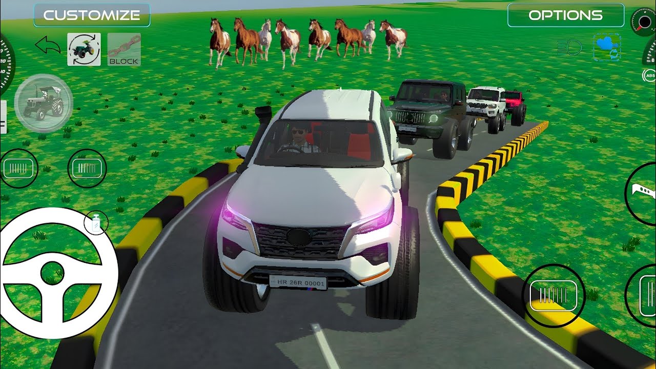 Driving Scorpio 4x4 and Thar in Game 🔥 #fortuner #4x4 #thar #scorpio #gamingvideos .. 