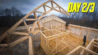 We BUILT A HOUSE in 3 DAYS! (day 2)