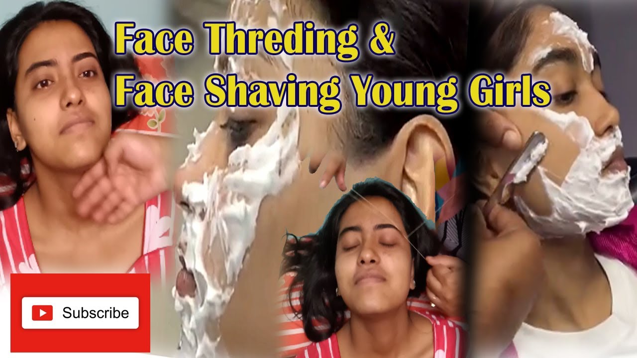 Young Girl Face shaving India