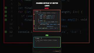 Stop Nesting Loops! Use Chaining in JavaScript - NOOB vs PRO💡🚀#javascript #noob #noob_to_pro #shorts