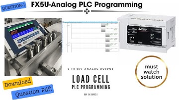 load cell plc programming | Gx works 3 analog plc programming example | fx5u analog |