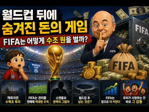 월드컵 뒤에 숨겨진 돈의 게임｜FIFA는 어떻게 수조 원을 벌까?#월드컵 #FIFA #카타르월드컵 #2026월드컵 #월드컵경제학 #축구이야기 #축구상식 #축구역사 #스포츠비즈니스