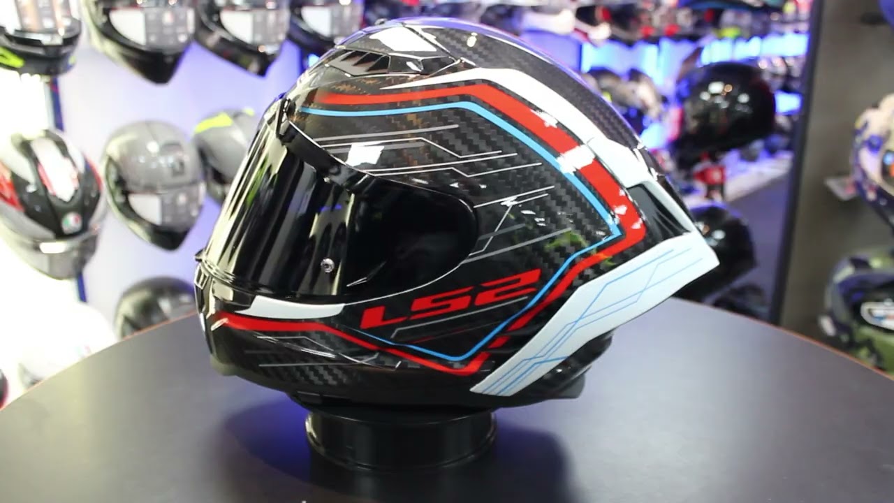 LS2 FF807 Dragon Subic Carbon Helmet (White|Blue|Red) - YouTube