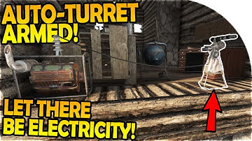 AUTO TURRET ARMED and READY! - BASE HAS ELECTRICITY - 7 Days to Die Alpha 16 Gameplay Part 39