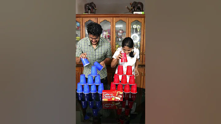 CUP PYRAMID CHALLENGE 🤣 #shorts