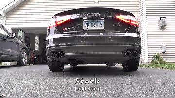 Audi S4 Stock vs Magnaflow X Pipe & Center Resonator Delete