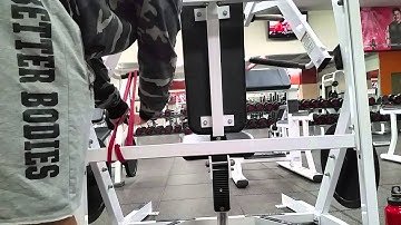 Setting up a banded chest press