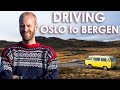 I drive from Oslo to Bergen over the mountains in Norway