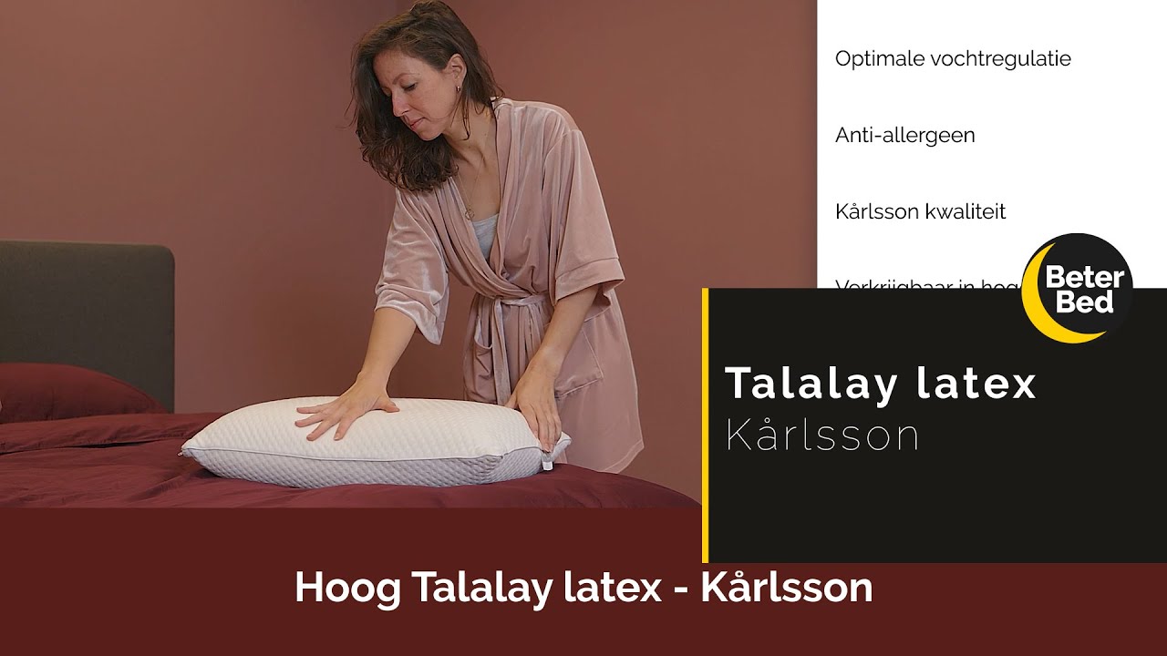 kassa canvas Imitatie Hoog Talalay Latex | Kårlsson | Hoofdkussen kiezen | Beter Bed - YouTube