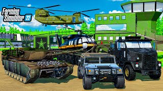 EXPANDING THE MILITARY BASE! (NEW TANKS + HQ) | FS22