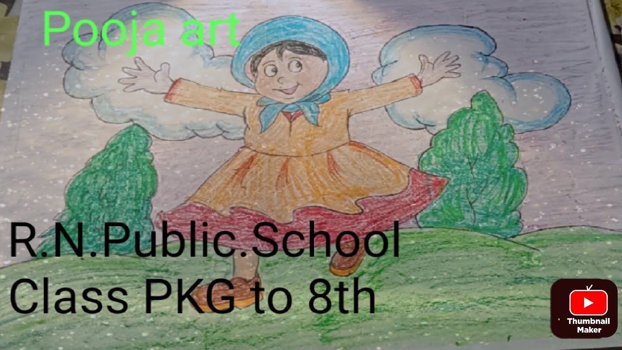 #R.N.Public.School#teacher Art 🎨# Drawing Class for kids Day-2#Class ...