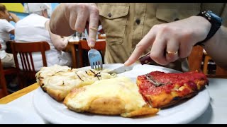 Amazing Pizza in Buenos Aires at Famous El Cuartito Pizzeria | We Try 5 Pizza Slices!