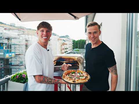 Bakar Napolitansk Pizza På Balkongen