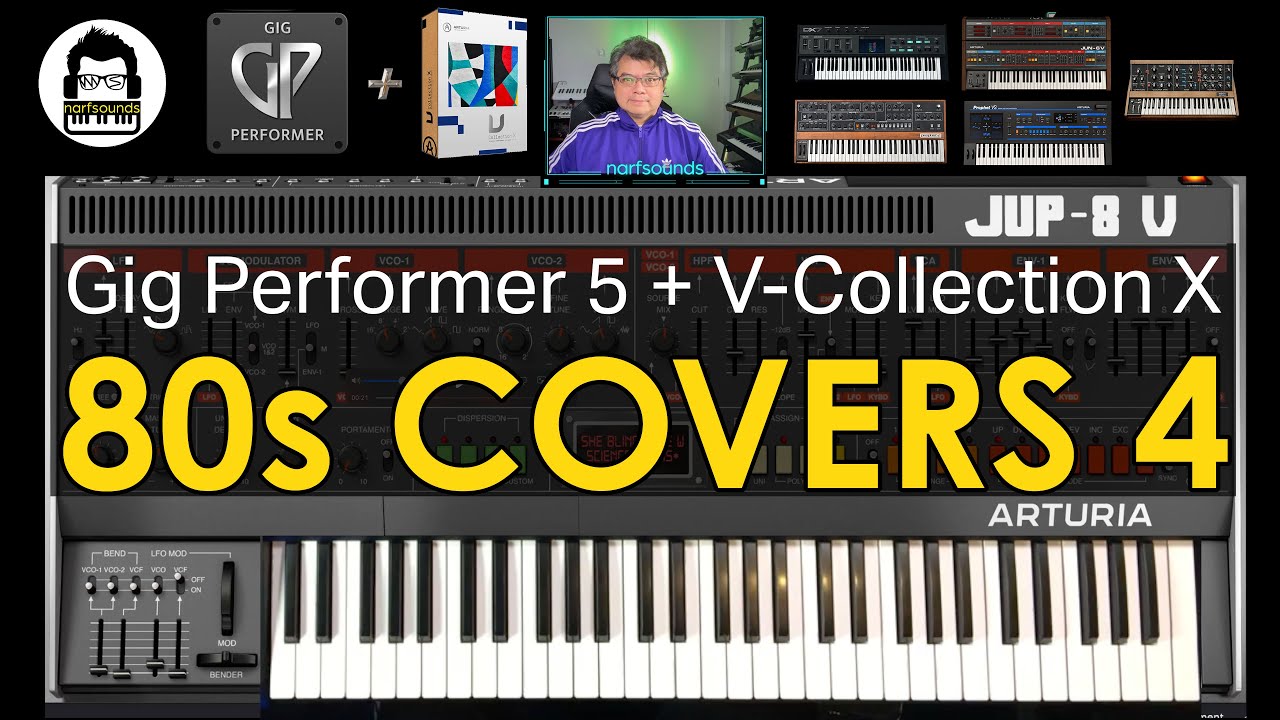 80s Synth Cover Sounds for Gig Performer 5 + Arturia V Collection