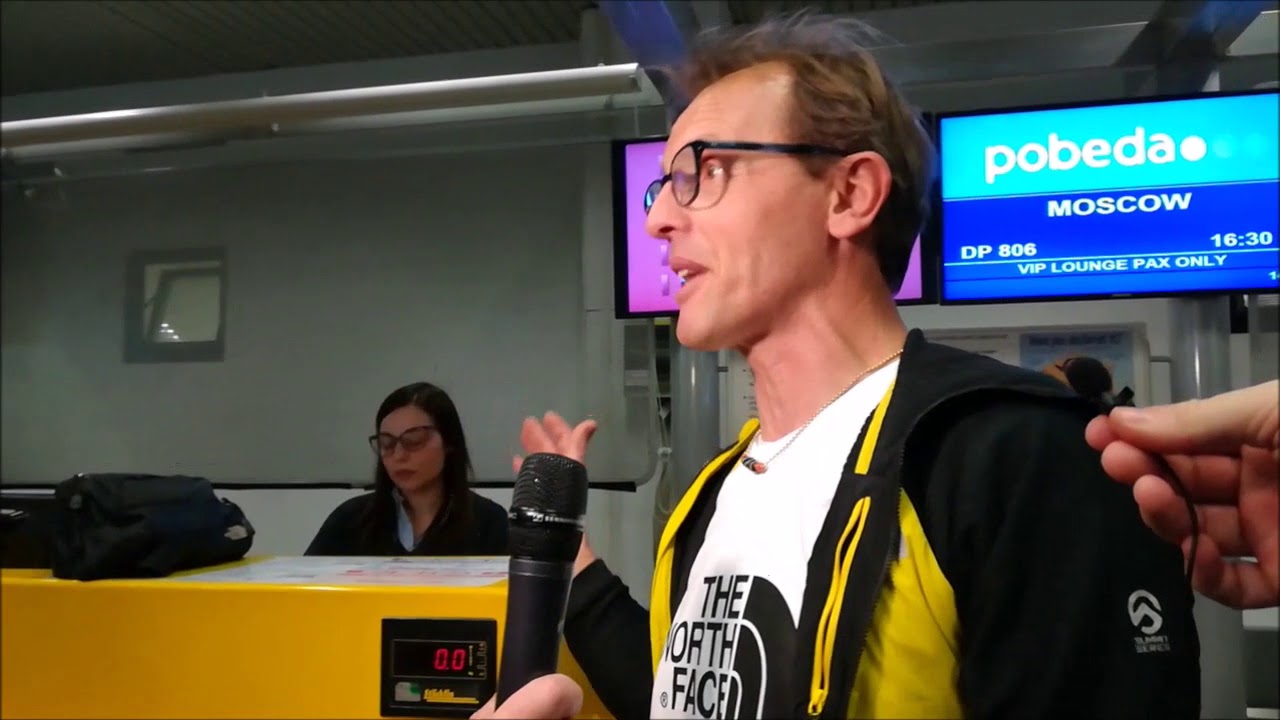 Simone Moro & Tamara Lunger in partenza dall'Aeroporto di  Orio al serio