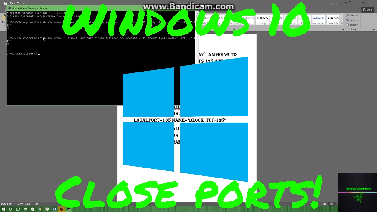How to close ports 135 and 445 in Windows 10 ! YouTube