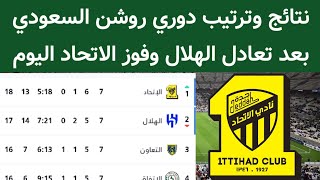 نتائج وترتيب دوري روشن السعودي اليوم الخميس 21-9-2023