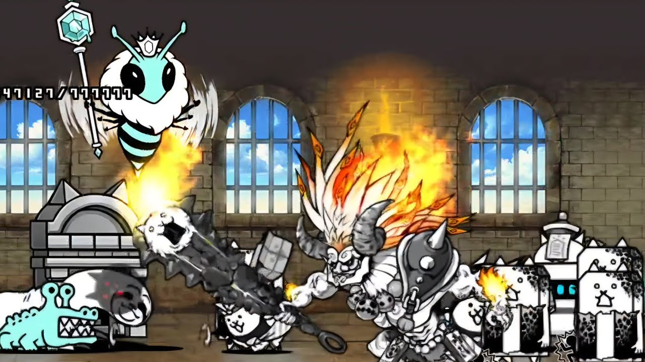 [냥코대전쟁] 여왕과 아가씨