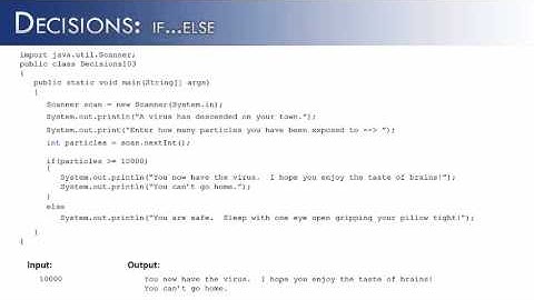 Decisions Part 3:  if..else (Java)