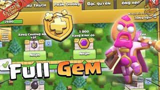 ĐẬP FULL GEM Chơi Quản Giáo Bánh Quy Gừng - Vé Vàng Tháng 12 2023 Clash of clans | Akari Gaming screenshot 3