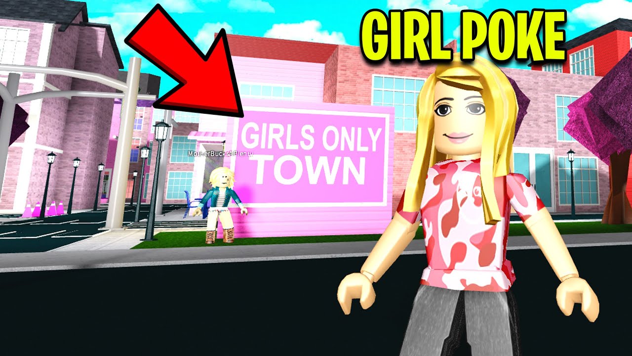 I Found A Girls Only Town So I Went Undercover Roblox Youtube - poke roblox bloxburg new videos