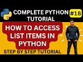 How to Access List Items in Python || Python List Access Items || Python List || Python tutorial