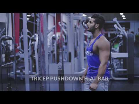 HOW TO: TRICEP PUSHDOWN FLAT BAR