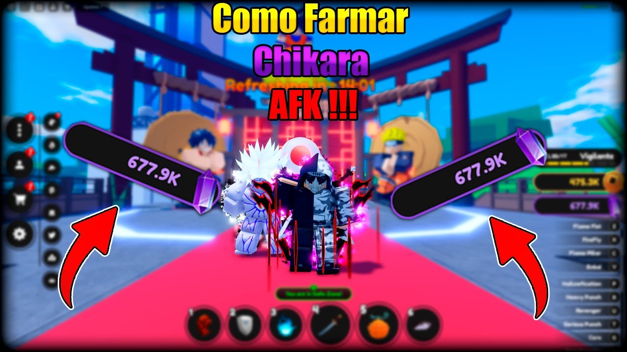 How to AFK Chikara Farm in #AFSX #animefightingsimulatorx #roblox