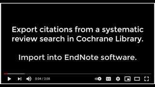 Cochrane Library Citation Export for Endnote Software screenshot 1