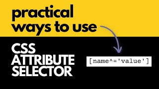 css attribute selector | Crash Course