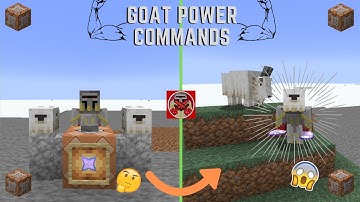 Command Block Tutorial #123: Goat Power Commands in Minecraft (1.17+)