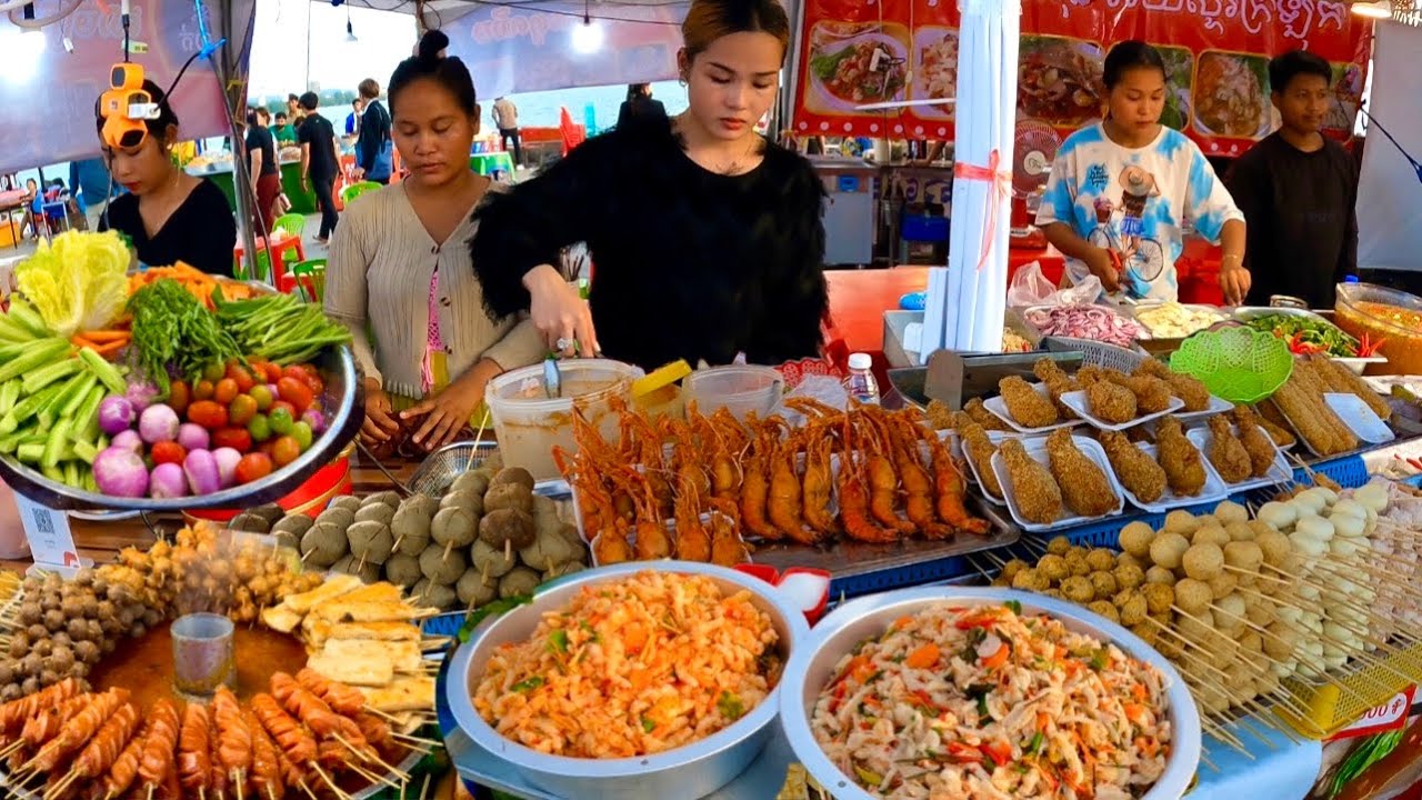 Most Popular Cambodian Street Food - Delicious Plenty of Food & Khmer Dessert in Cambodia