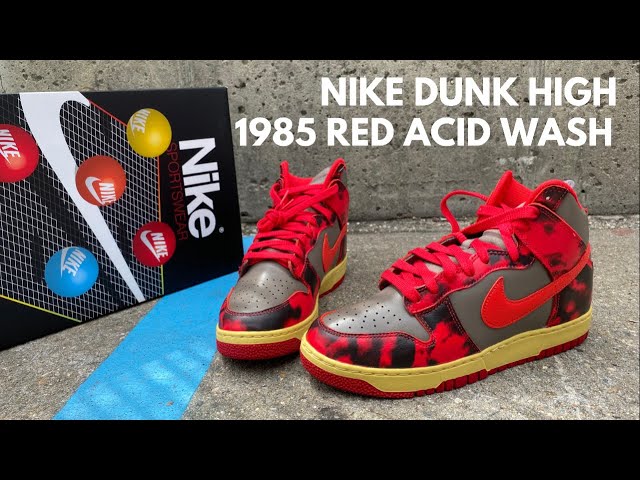 NIKE DUNK  HIGH 1985 Red Acid Wash