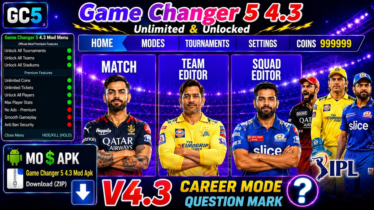【As cchan】シャープアイ GAME CHANGER 5'10' Game Changer 5 v4.3 MO$ APK Download 📥 | Unlock Career Mode Now