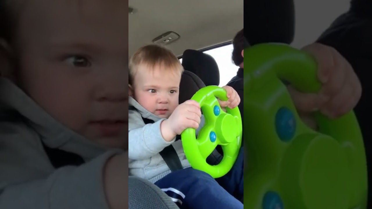 🚗 Baby Thinks They’re Driving a Real Car 😂 