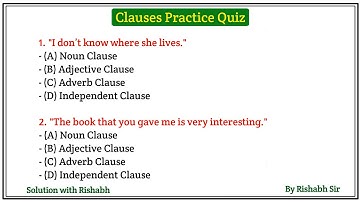 Clauses Practice exercise | Clauses in english grammar | Clauses | Clauses in english grammar