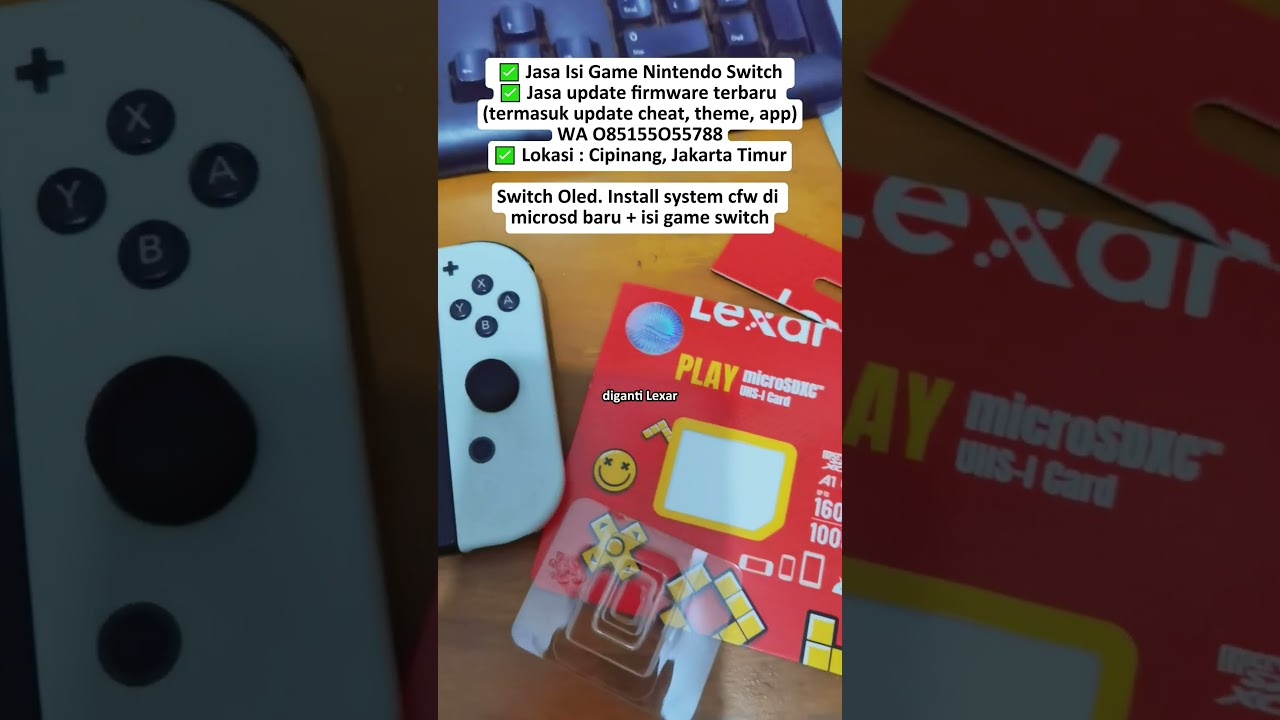 Jasa install system cfw di microsd/memory card/sdcard baru + isi game switch 