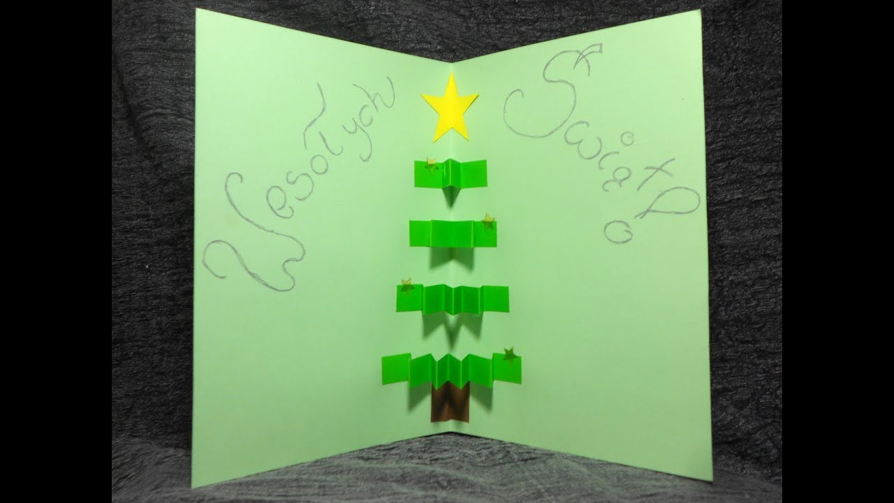 Kartka Świąteczna z choinką - YouTube