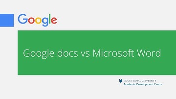 Google docs vs Microsoft Word